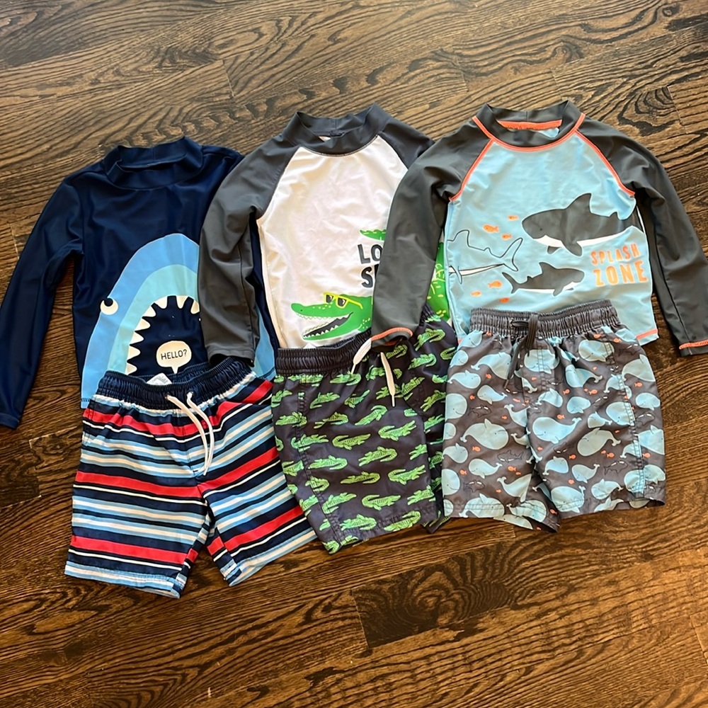 4t carters boy swim suits bundle